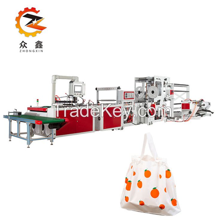 Zhongxin High quality Rope threading Shopping Plastic Bag making equipment