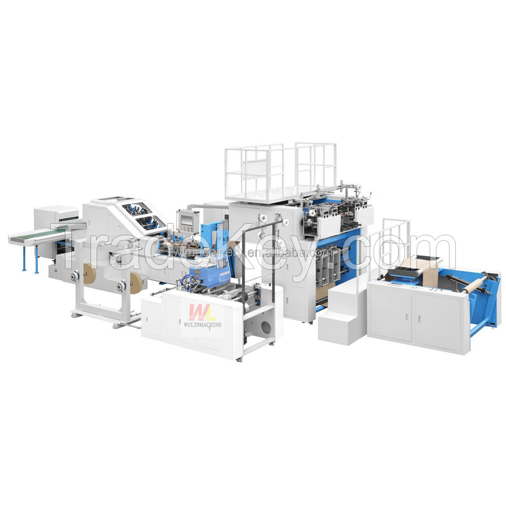 Fully Automatic Square Bottom Paper Bag Making Machine with Wrist Rope Handle