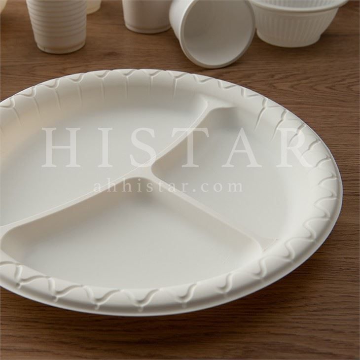 Environmentally friendly disposable biodegradable corn starch dinner plates