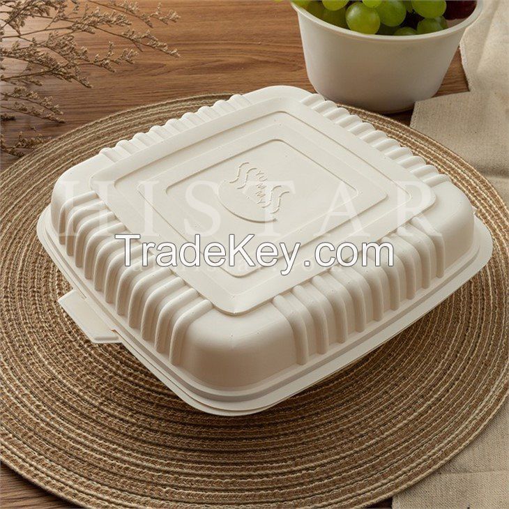 Wholesale disposable lunch boxes biodegradable lunch boxes compostable food packaging boxes