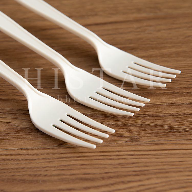 Disposable eco friendly fork biodegradable and compostable dessert fork