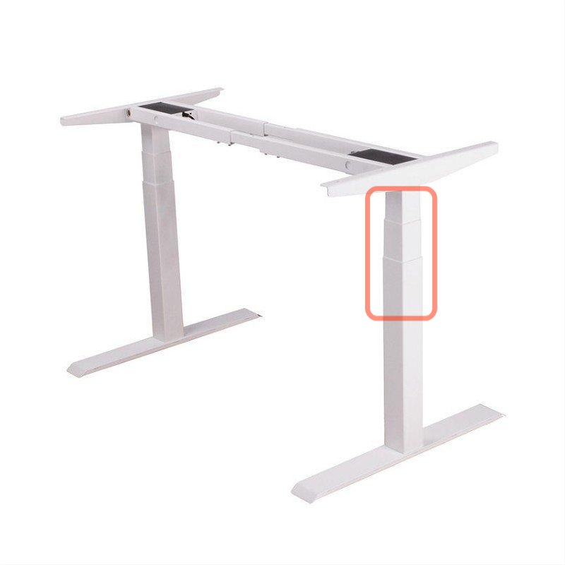 Electric height adjustable standing desk frame