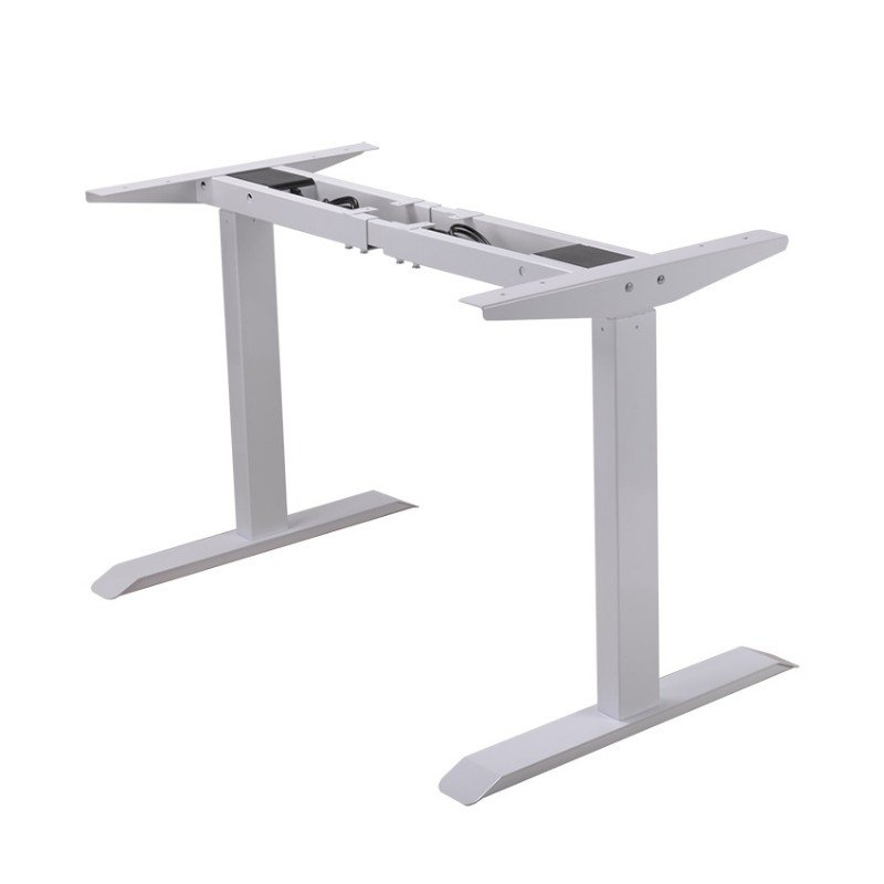 Electric height adjustable standing desk frame