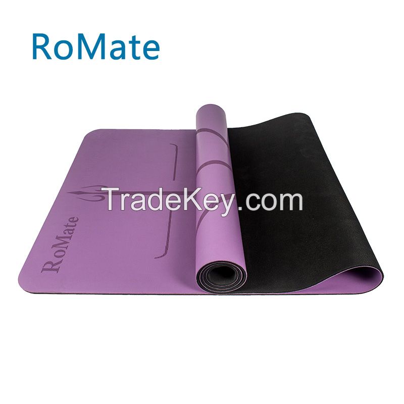 Durable PU with Natural Rubber Yoga Mat Thickness 2.0-5.0mm Eco Friendly