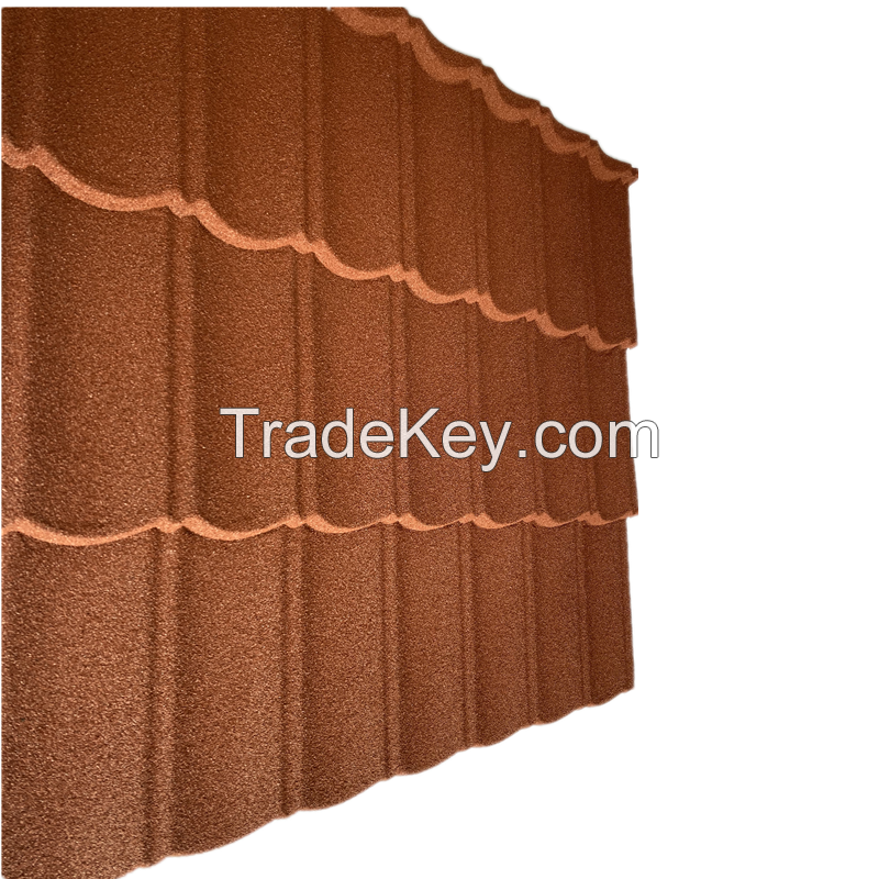 Galvanized corrugated color roof/rooftiles/stone coated steel roof of various colors