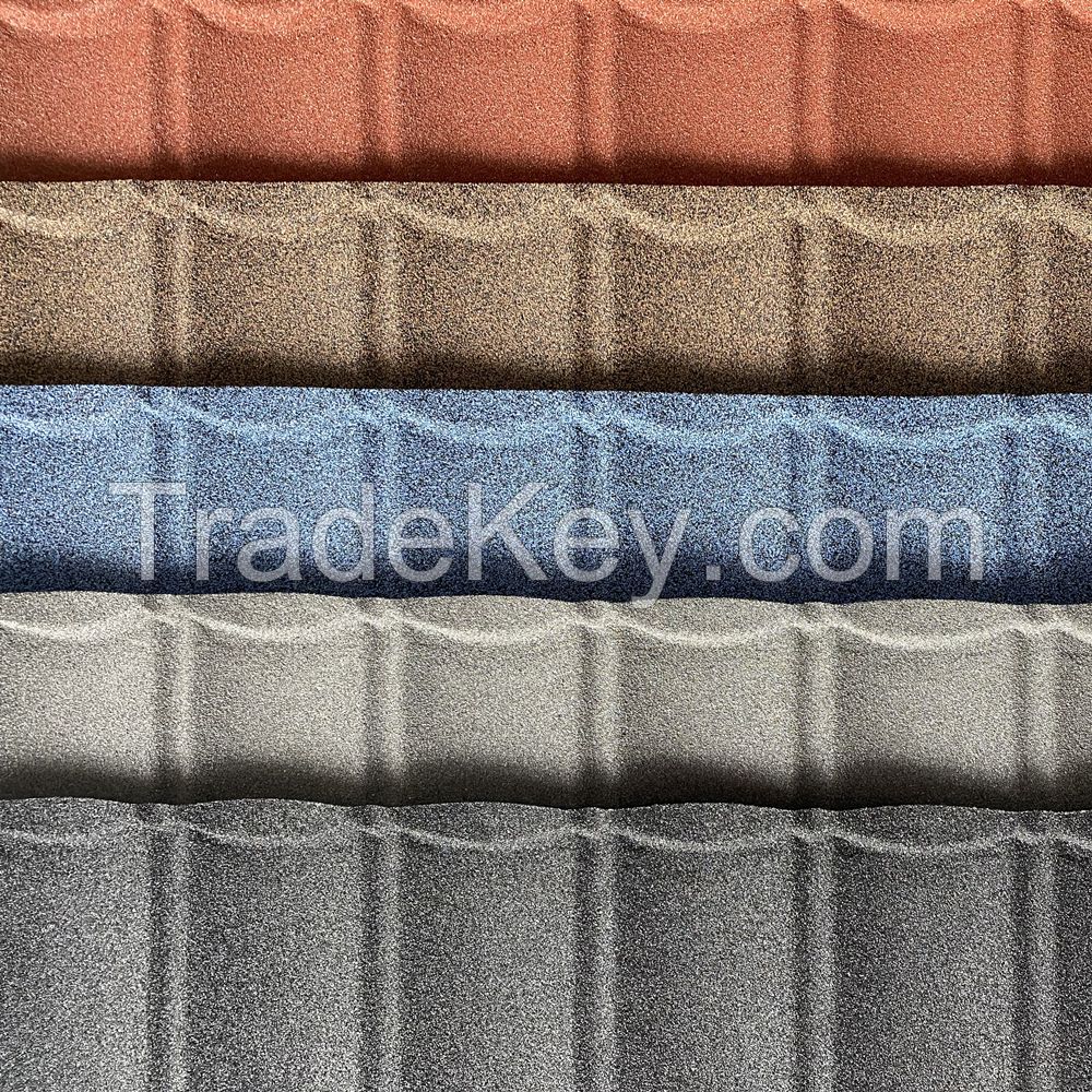Most Popular Roofing Material Metal Roof Panel Roofing Sheet Galvalume Stone Color Coated Tiles