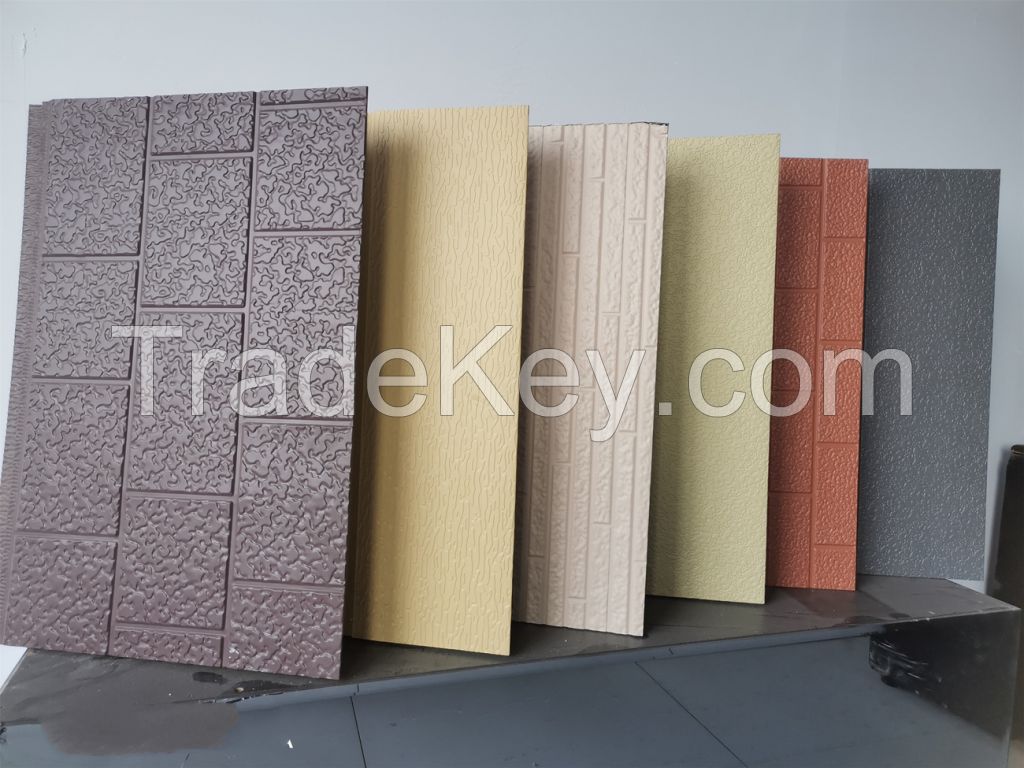 Metal carved thermal insulation decorative board