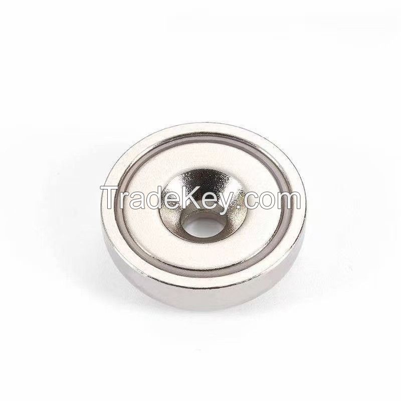 Neodymium strong countersunk steel shell strong suction cup pot magnet