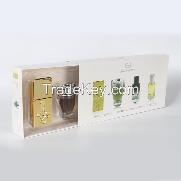 Factory Manufacture Men Perfume Custom OEM Gift Set Perfume 25ml *4 PC