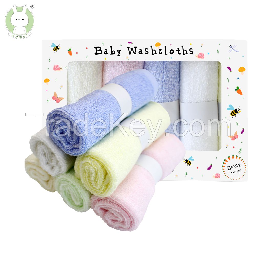 Baby Natural Bamboo Organic Cotton Washcloths and Towels Soft Baby Wipes for Newborn
