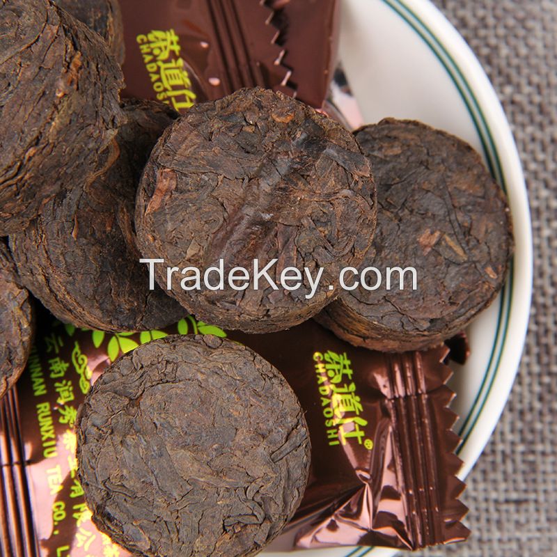 Factory Price Bulk Slimming Yunnan 5g Mini Shu Puerh Ripe Puer Biscuit Tea