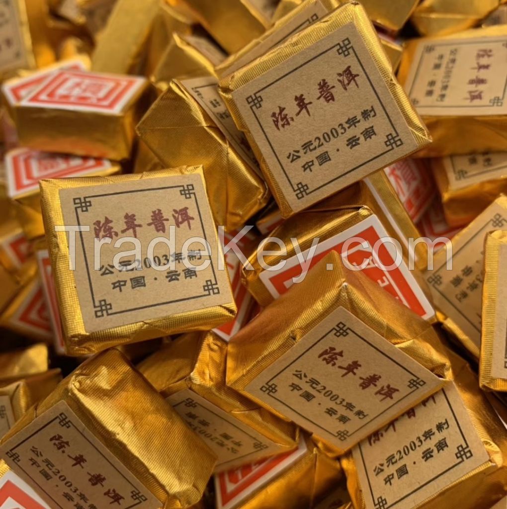 Wholesale Bulk Detoxification Chinese 5g Yunnan Mini Cubic 2003y Aged Shu Pu-Erh Tea Cubic with Good Tea Price