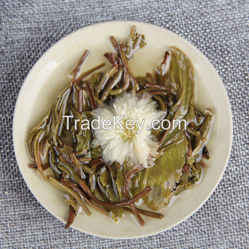 Wholesale Health Care 8g Yunnan Raw Puer Blended with Feverfew Blossom Flower Herbal Tea in Ball