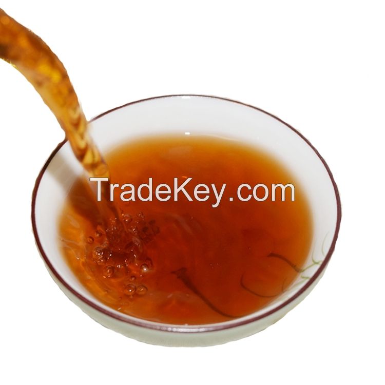 Wholesale Private Lable 200g Yunnan Detoxification Flatting Tummy Lotus Blended Ripe Puer in Tea Cake