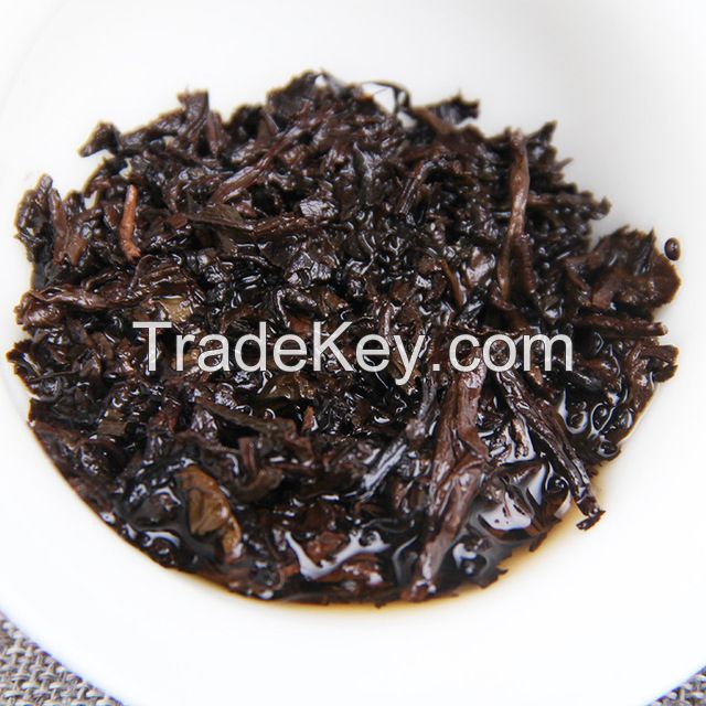 Wholesale Chinese Health Yunnan 2009Y Gold Tipe Aged Shu Puerh Detox Ripe Puer in 100g Tea Cake