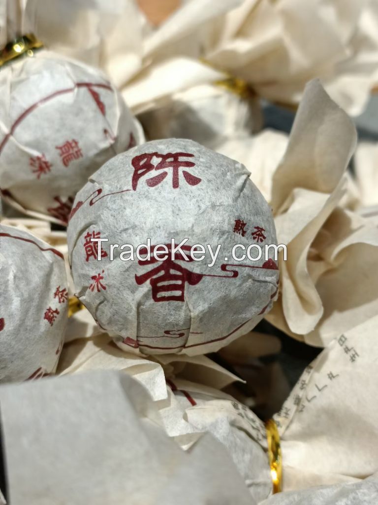Wholesale Bulk 8g Yunnan Gushu Aged Shu Puer Antihypertensive Old Tree Ripe Puer Dragon Ball Tea