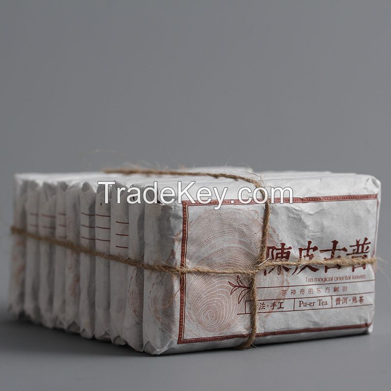 Wholesale 45g Chocolate Brick Shape China Aged Tangerine Peel Combined with Yunnan Shu Puer Tea 