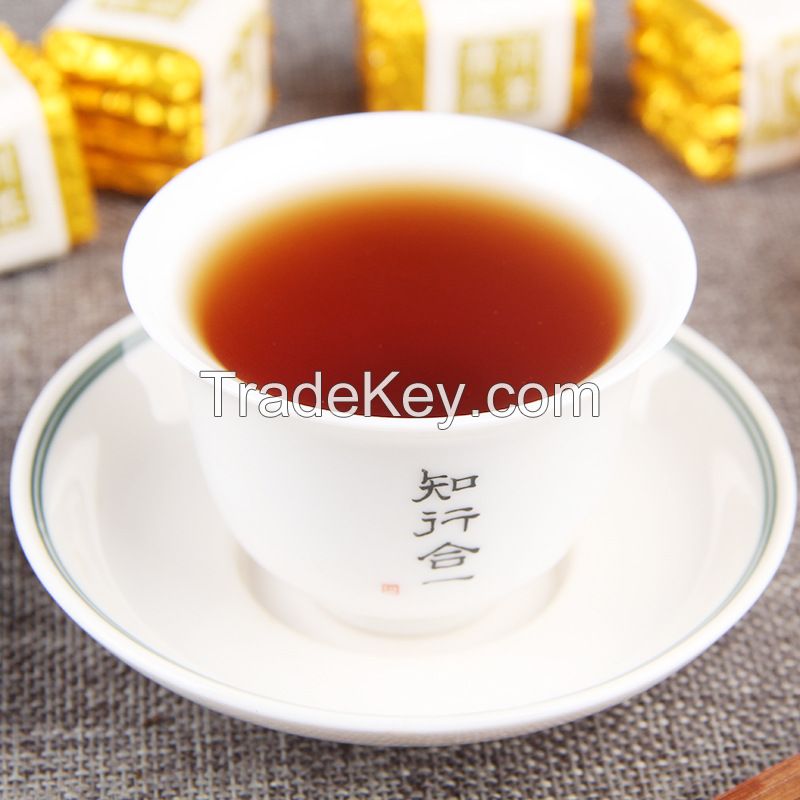 Wholesale Bulk 5g*4 Chinese Health Yunnan Big Tree Aged Shu Puerh Weight Loss Skinny Ripe Puer Biscuit Tea