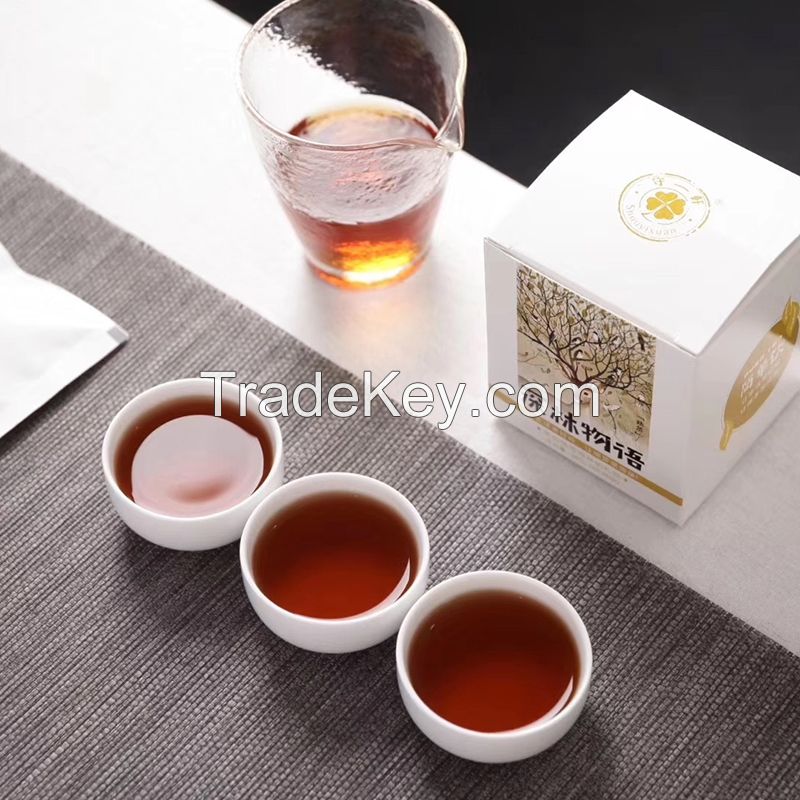 OEM/ODM Chinese Health Yunnan 5g*10 Compressed Pure Shu slim Puer Tea Biscuit Ripe Puerh Tea