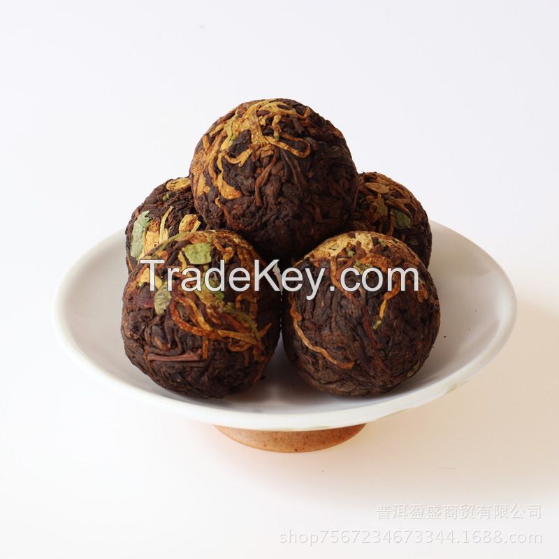 Wholesale Pirvate lable Chinese Health Natural Herbal Slim Ripe Puerh Blended with Flower Tea