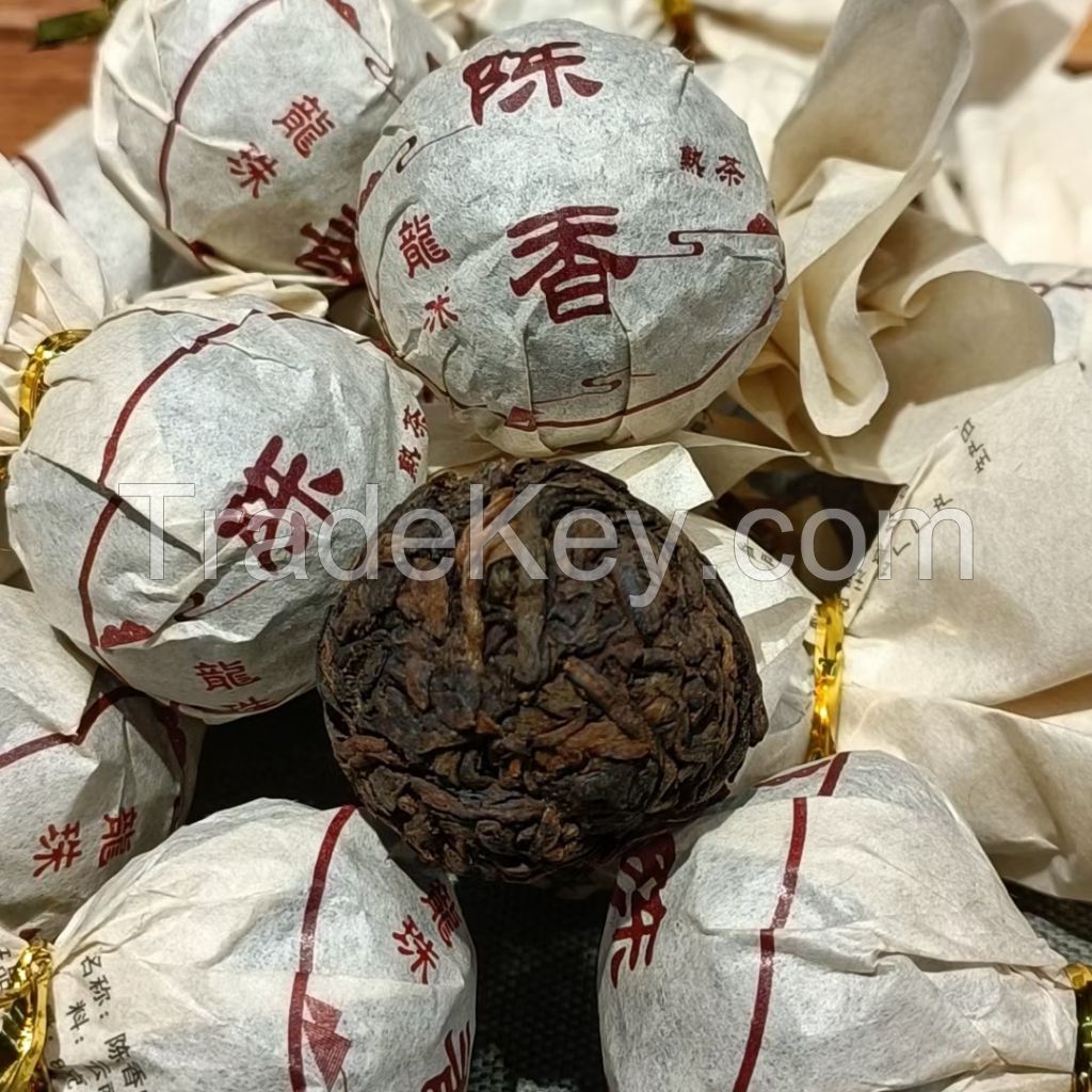 Wholesale Bulk 8g Yunnan Gushu Aged Shu Puer Antihypertensive Old Tree Ripe Puer Dragon Ball Tea