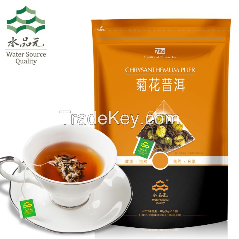 Wholesale Priavte label 2g*15 Yunnan Clear Lung Chrysanthemum Blended with Ripe Puerh Tea Bag