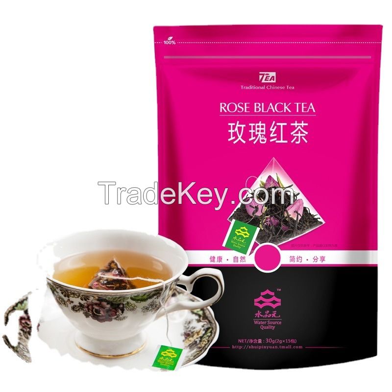 Wholesale Customized Lost Weight 2g*15 Rose Blended Yunnan Dianhong Black Tea in Tea Bag