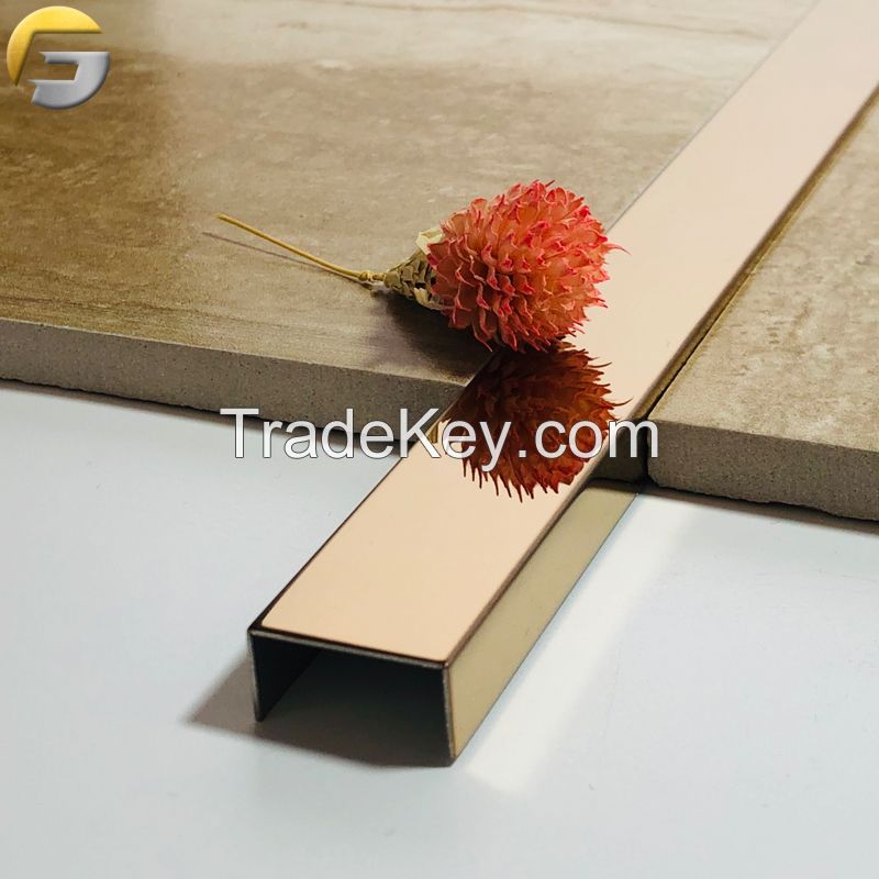 U ChannelGold Stainless Steel Tile Trim