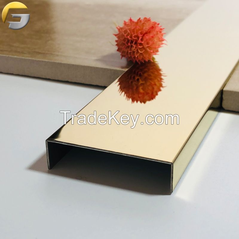 U ChannelGold Stainless Steel Tile Trim