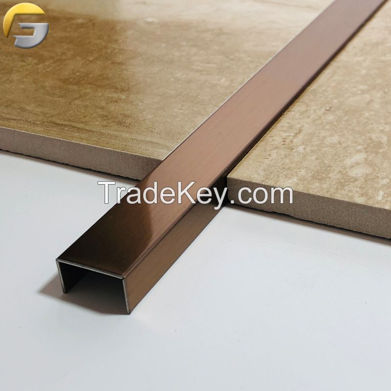 U ChannelGold Stainless Steel Tile Trim