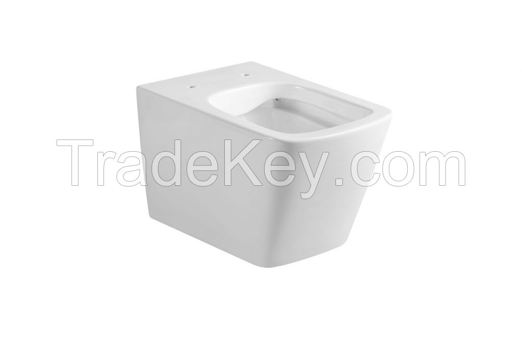 Manufactures modern square washdown rimless wall mounted toilet for bathroom inodoro