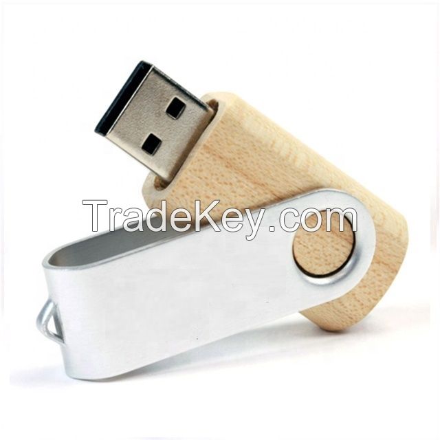 USB3.0 wooden rotating clamp Pendrive flash drive