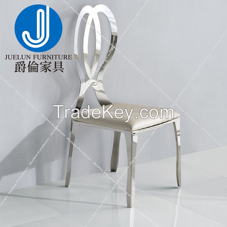 Modern Luxury Hotel Dining Room Gold Stainless Steel Metal Wedding Chair Dinning Event chairs