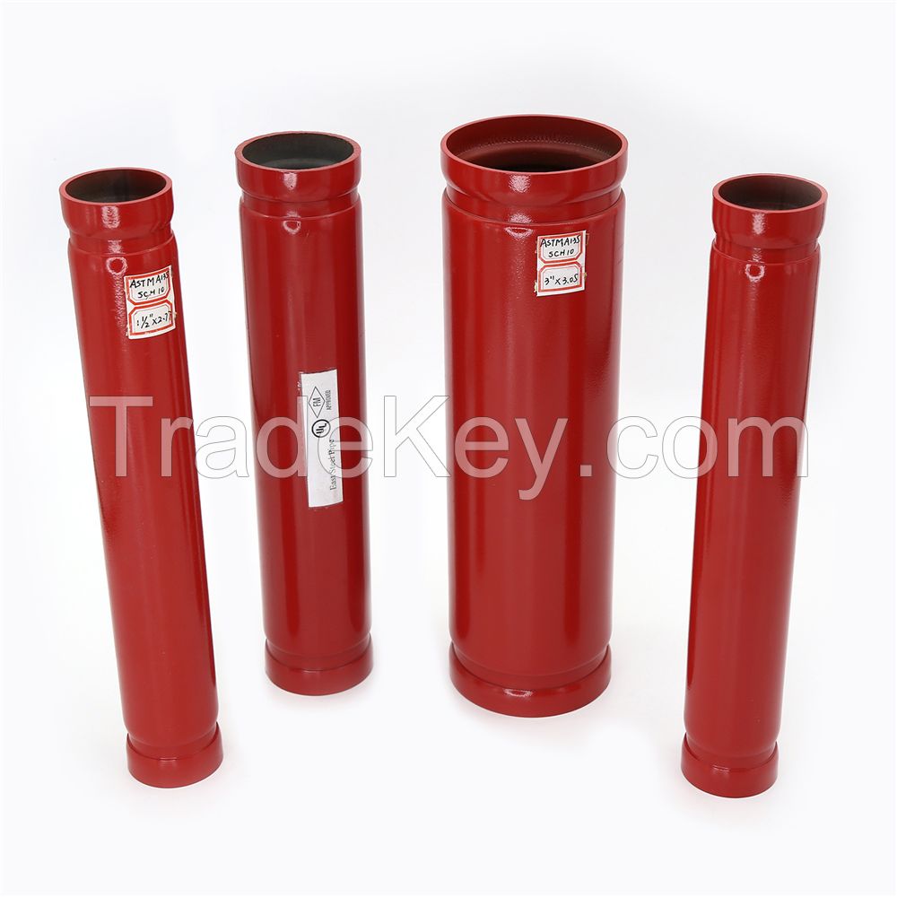 Fire sprinkler red coating steel pipes with UL FM certification
