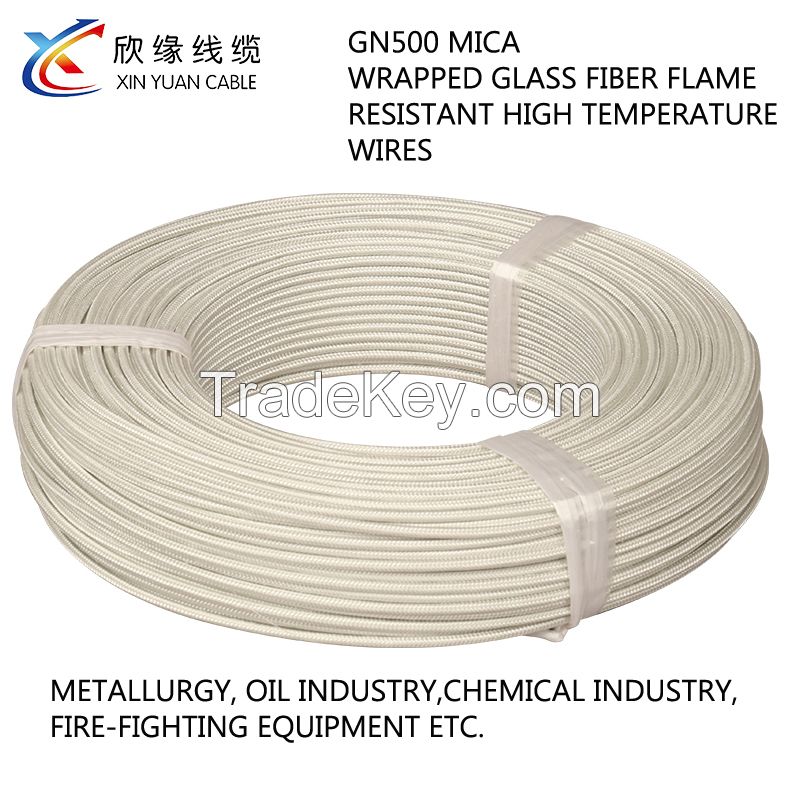0.5- 25 Square Mica Wire Glass Fiber Braid Mica Tape Wrap Silicon Resin GN500 Fire-resistant Wire 500C CE
