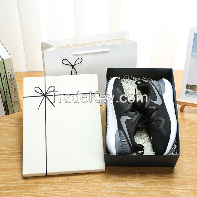China manufacture hot selling lid and base packaging box with ribbon for clothing and shoes