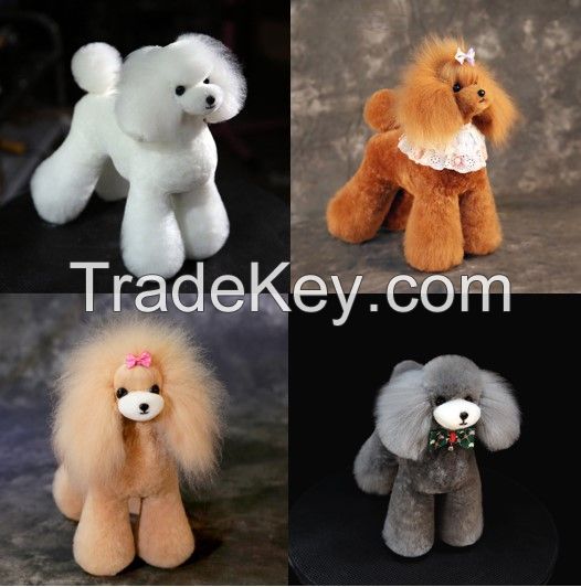 Grooming Model dog For Pet Salon Teddy Bear Simulation hair Dog mannequin for Groomer grooming practice