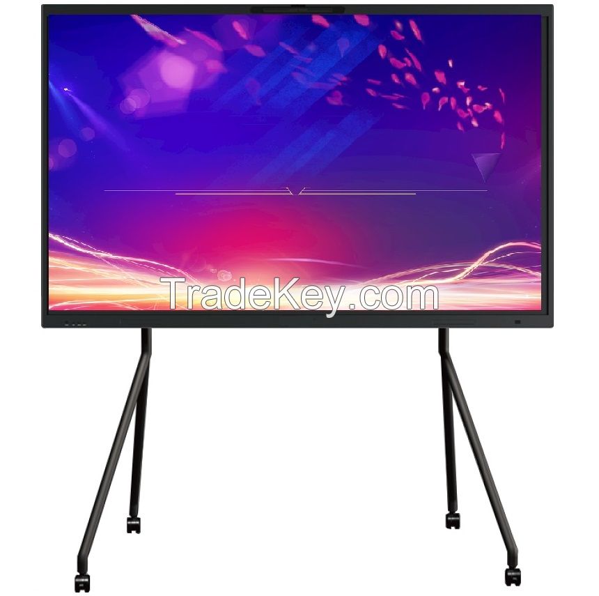 75 Inch 4K UHD All in One Interactive Display Panel for Conference Meeting Smart Board Touch Screen Panel Digital White Board for Classroom