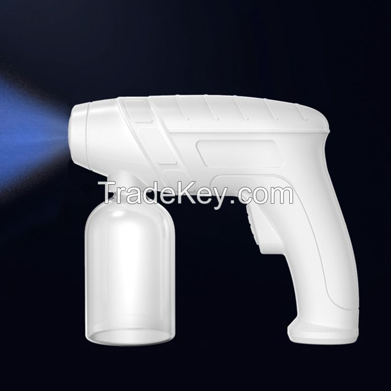 Portable Electric Sanitizer Sprayer Blue Light Rechargeable Nano Steam Water Spray Gun Home Disinfection Machine Atomizer