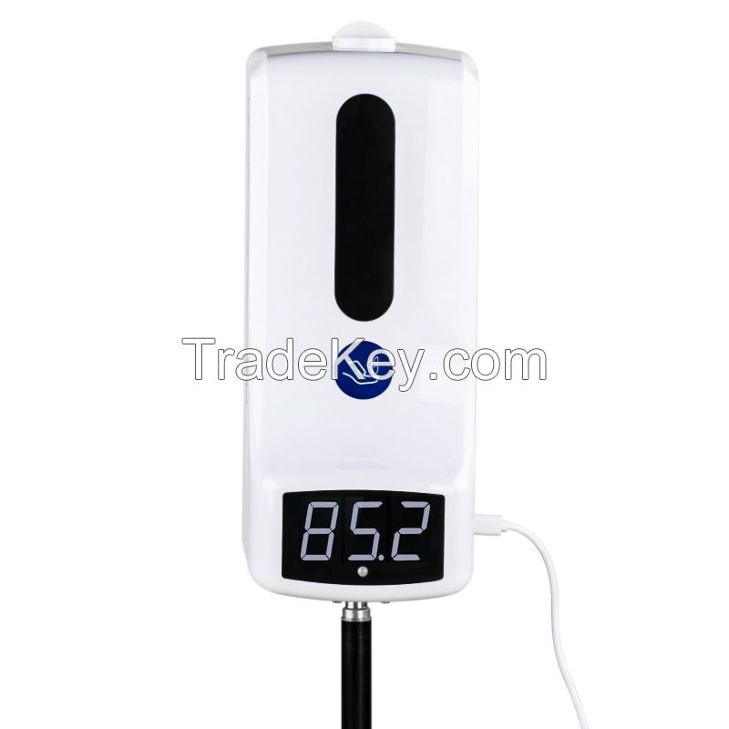 1000ml wall mounted hand sanitizer dispenser thermal temp measuring scanner automatic room wall thermometer k9