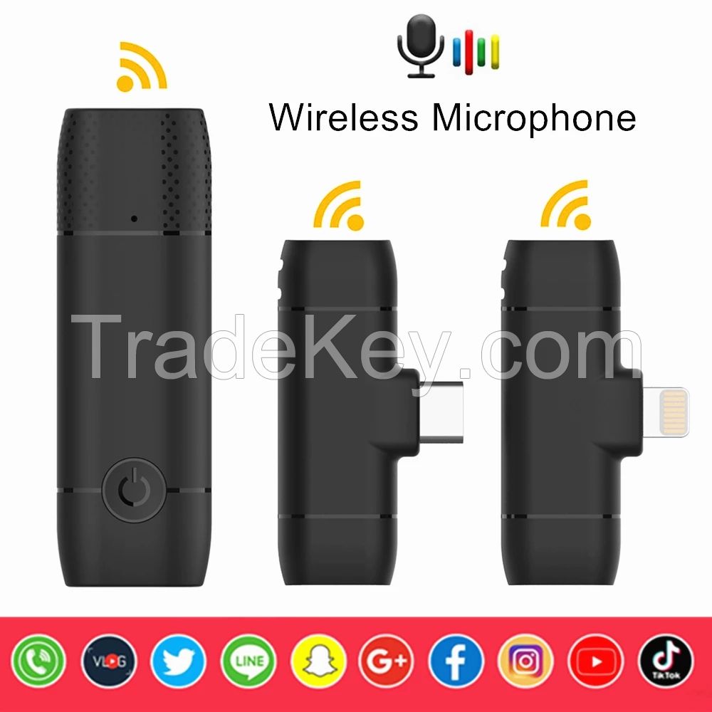 UHF Lavalier Lapel Wireless Microphone Recording Vlog Youtube Live Interview for Iphone Ipad PC Android DSLR microphone