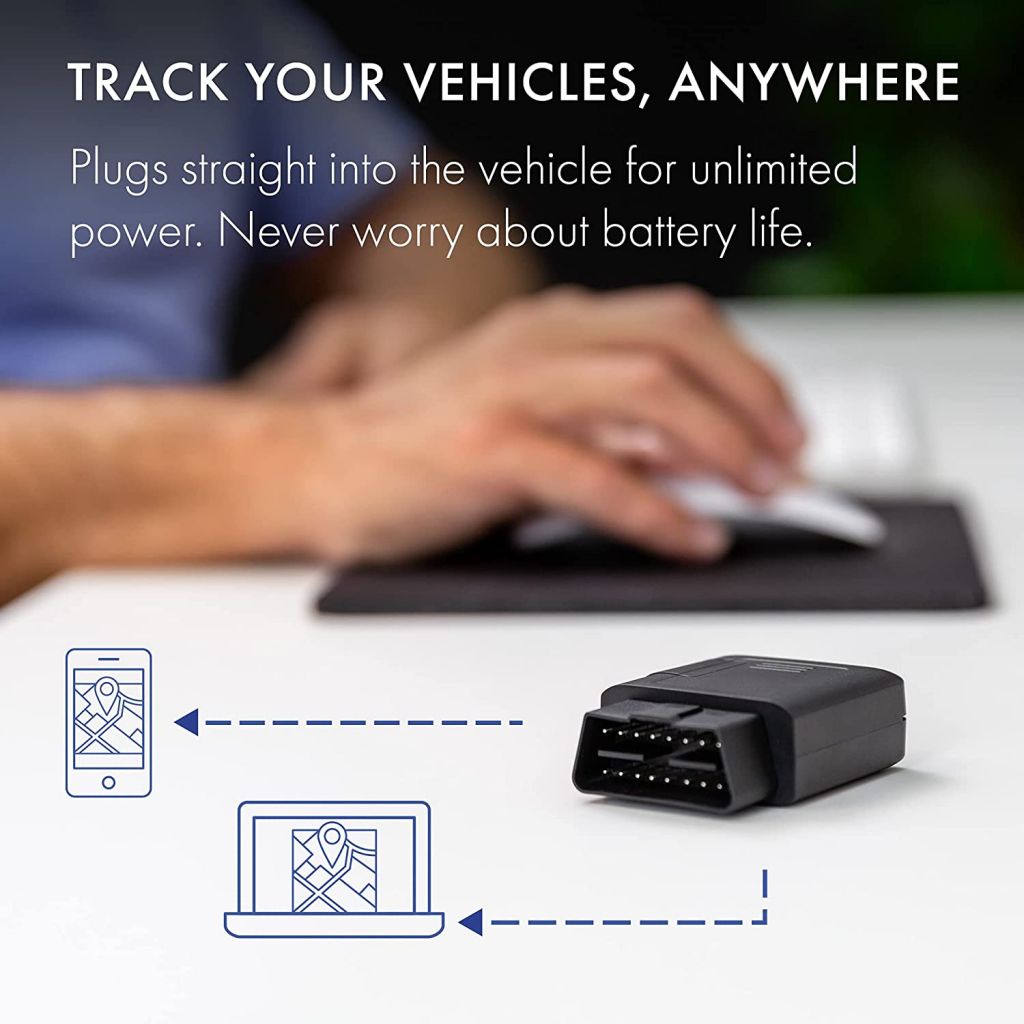 GPS Tracker For Vehicles - Brickhouse Security OBD-II Track Car Location and Speed with Mini OBD Tracking Device | Monitor Kids and Vehicles