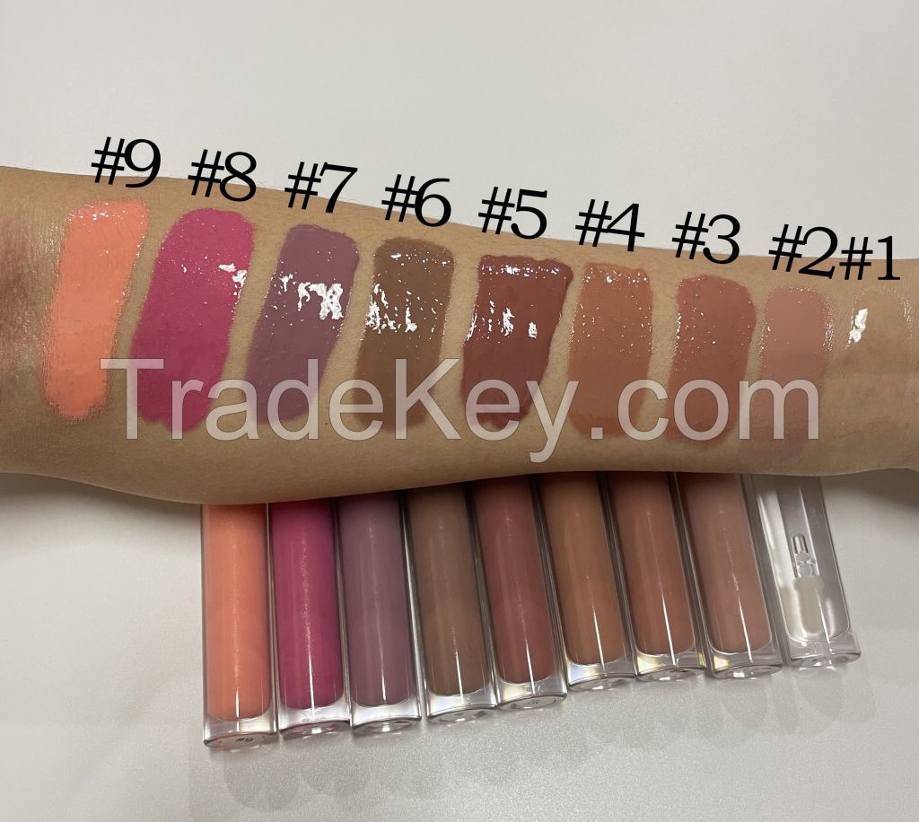 High quality long lasting mositure thick high pigment lip gloss with custom logo