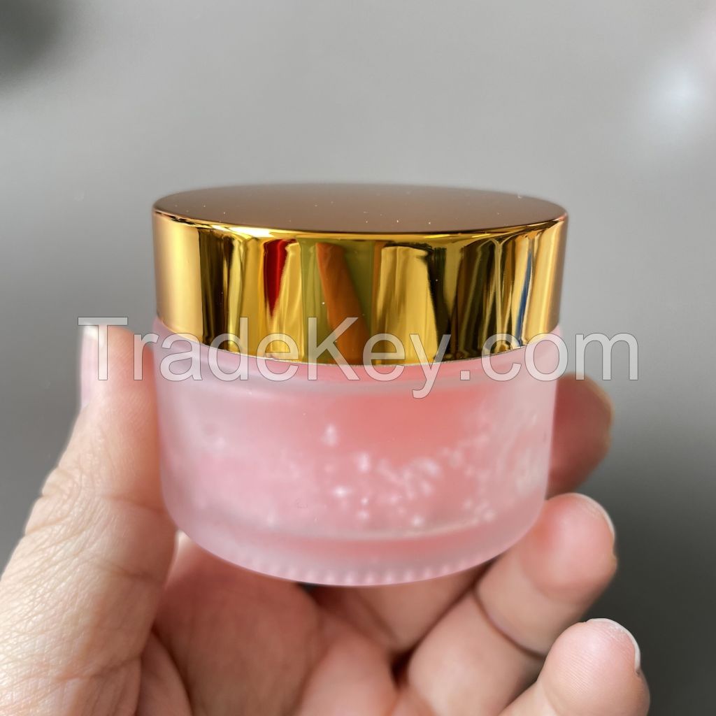 New Raspberry flavor exfoliating pink sugar lip scrub with custom logo