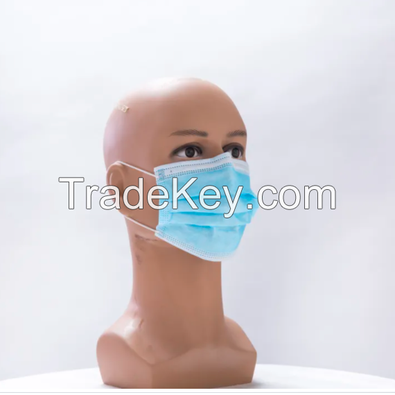factory supply 3ply non woven disposable face mask dust mask with tie on
