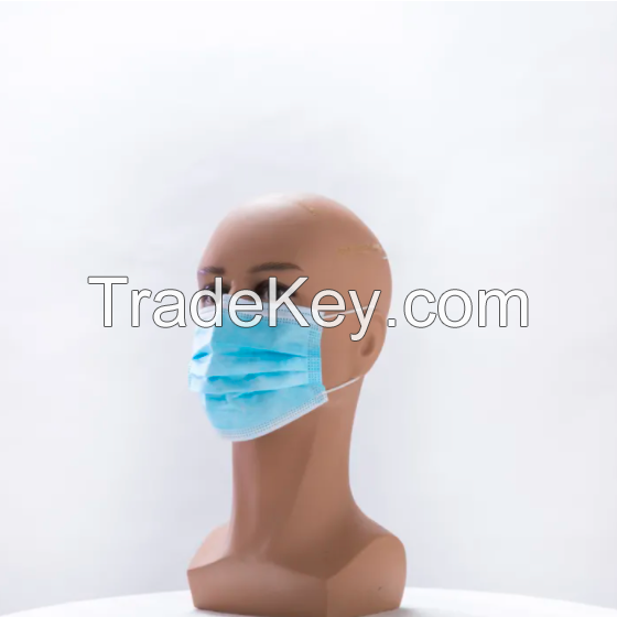 factory supply 3ply non woven disposable face mask dust mask with tie on