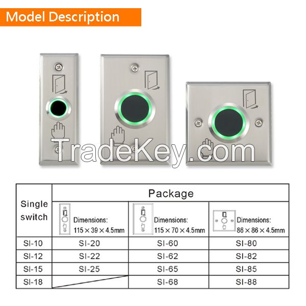 Exit Button Switch for Lock Door Access Control System Door Push Exit Door Release Button Switch