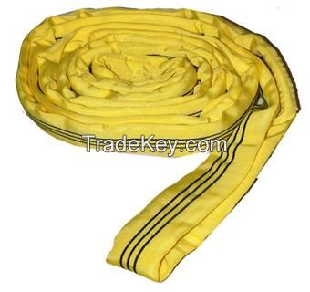 Polyester round sling for purpose of lifting synthetic 
