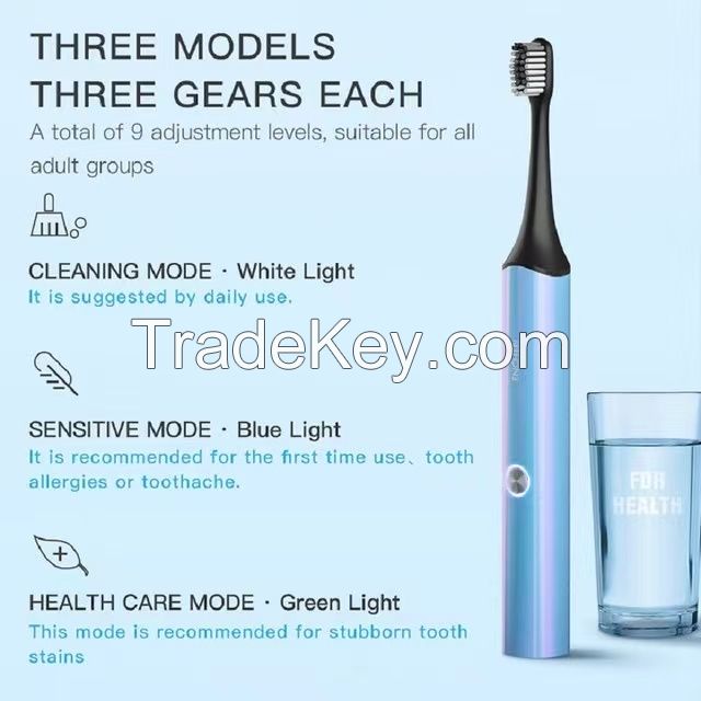 Aurora T+ Sonic Electric Toothbrush Waterproof Rechargeable Acoustic Wave Automatic Tooth Brush for Adult Chilren