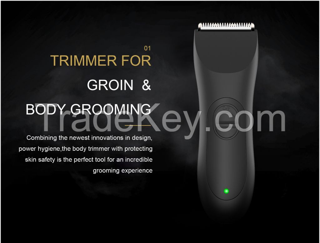 Back Professional Cordless Rechargeable Electric Waterproof Hair Clipper for Men